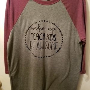 Handmade baseball style t-shirt